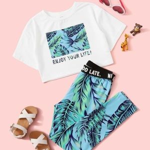 Girls two piece crop set